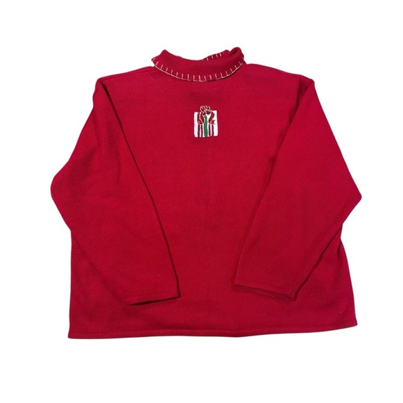 Vintage Tiara International Christmas Collection Zip Up Sweater Cardigan 2X - Picture 4 of 16